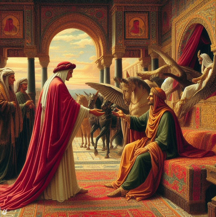 L'incontro tra Dante e il Sultano d'Egitto in un dipinto ottocentesco