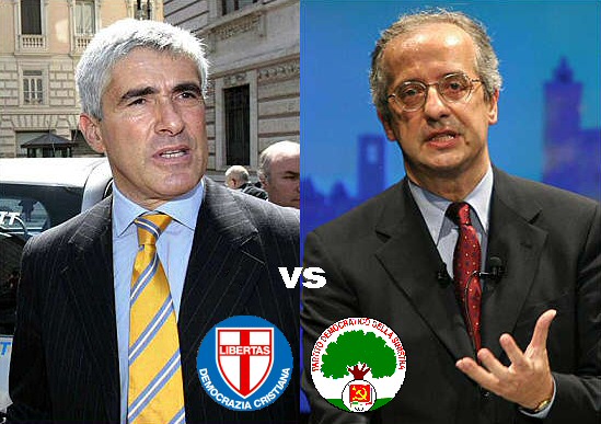 I due sfidanti delle elezioni del 2004: Casini e Veltroni