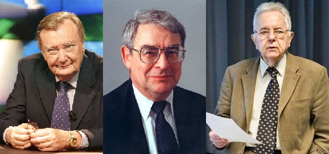 Tre Nobel per la Fisica italiani: Carlo Rubbia, Riccardo Giacconi, Nicola Cabibbo