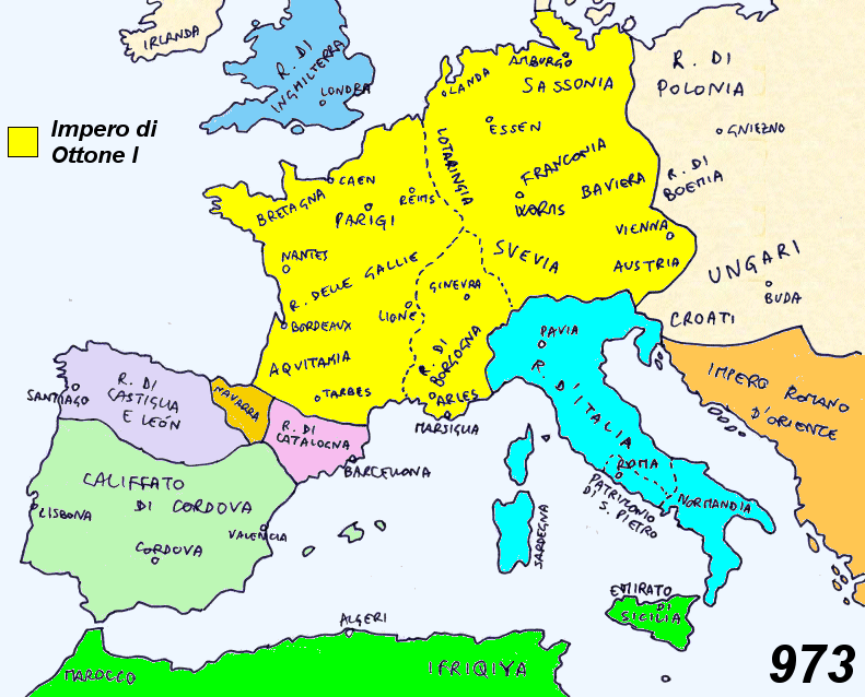 L'Europa Occidentale alla morte di Ottone I il Grande (grazie a William Riker)