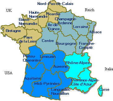 La Francia suddivisa in quattro zone di occupazione (grazie ad Enrico Pellerito)