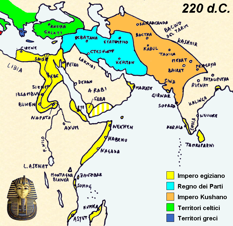 Il Medio Oriente nel 220 d.C.