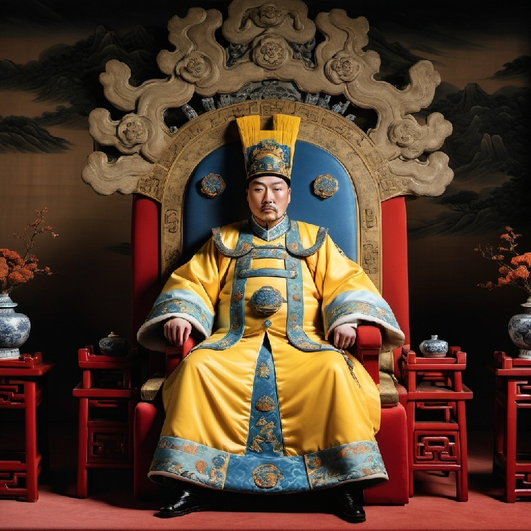 L'imperatore Zeng Guofan in trono (creata con openart.ai)