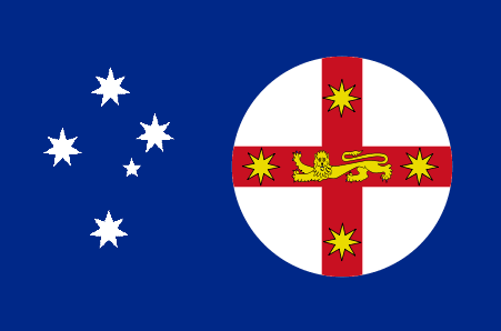 Odierna bandiera dello Stato Federale del Nuovo Galles del Sud