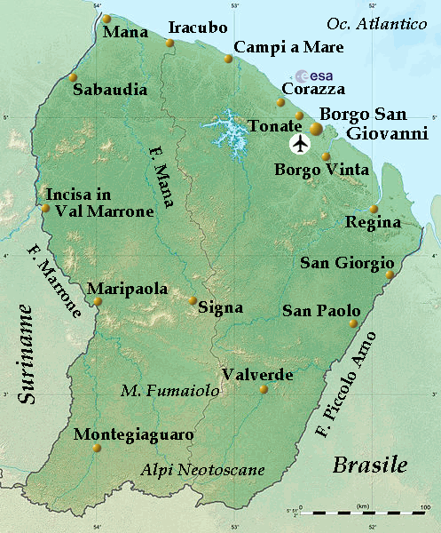 Mappa della Nuova Toscana