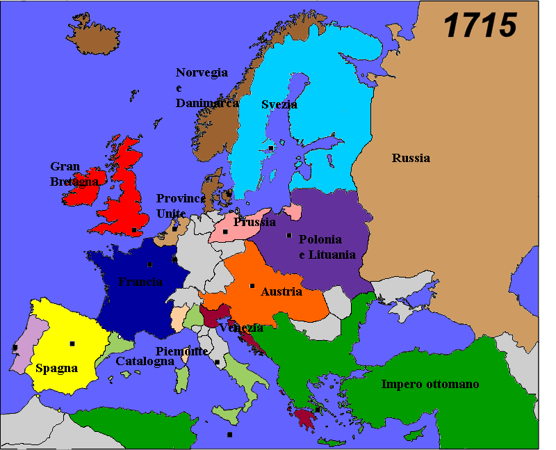 L'Europa nel 1715 (grazie a Perch No?)