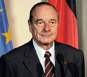 Il primo Presidente dell'Unione Atlantica, Jacques Chirac