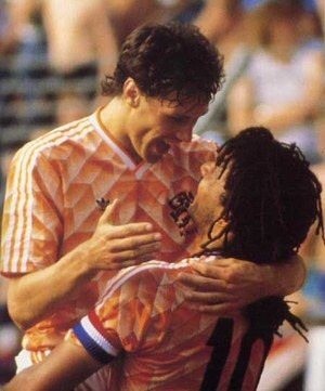 Gli assi olandesi Ruud Gullit e Marco Van Basten