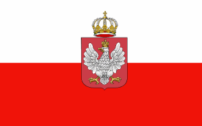 Bandiera del regno di Polonia (sotto un ramo cadetto dei Wittelsbach)