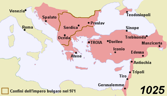L'Impero Troiano alla morte di Alessandro II Bulgaroctono