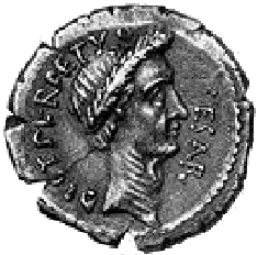 Moneta coniata da Esar in occasione della sua vittoria contro Pumps