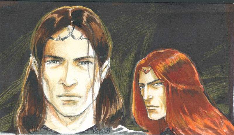 Maglor e Maedhros, disegno di Catherine Karina Chmiel