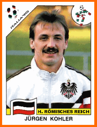 Figurina Panini dei Mondiali '90 dedicata a Jrgen Kohler