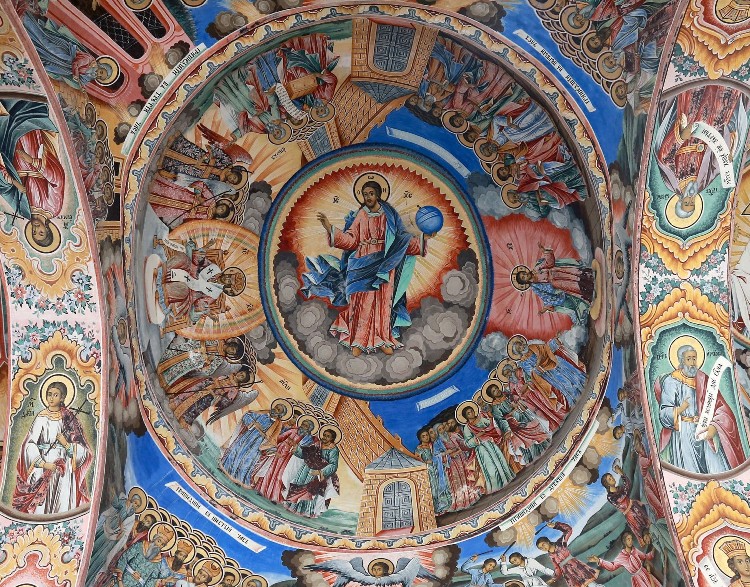 Affreschi del monastero di Rila (patrimonio dell'Unesco), del X secolo. (foto di Tony Vece, Ag. Lara)