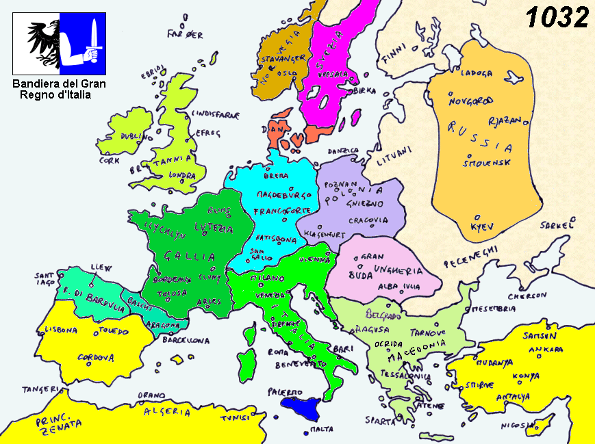 L'Europa Celtica nel 1032 d.C.