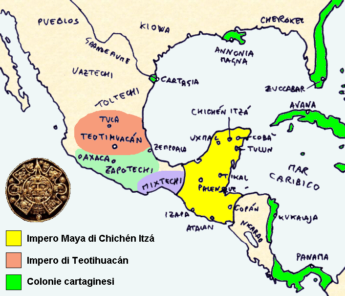 La Mesoamerica nel 450 d.C.