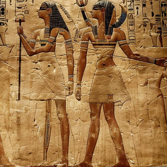 Il Faraone Sekhemra e la sua Sposa Reale (creata con OpenArt.ai)