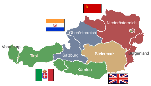 Spartizione dell'Austria in zone di occupazione