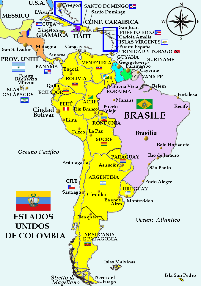 Gli Stati Uniti di Colombia oggi