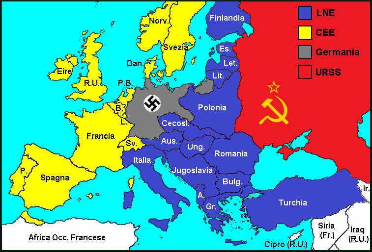 La Lega delle Nazioni Europee patrocinata da d'Annunzio