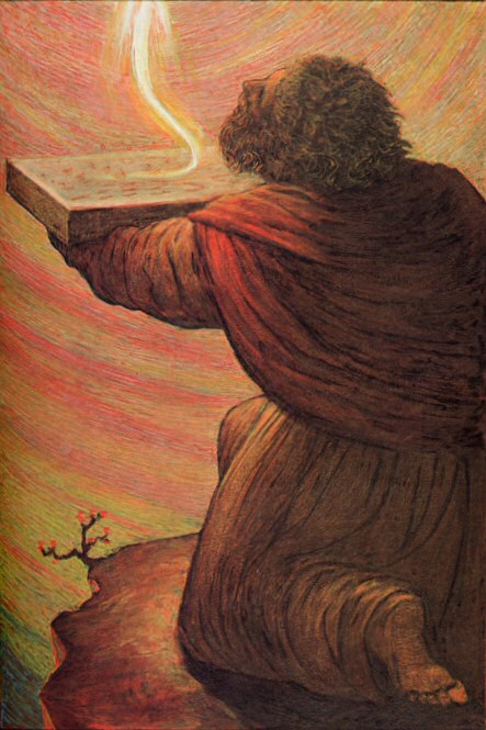 Vanni Rossi (1894-1973), Mosè riceve le Tavole della Legge sull'Oreb