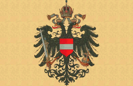 Bandiera degli Asburgo al momento della loro ascesa al trono imperiale