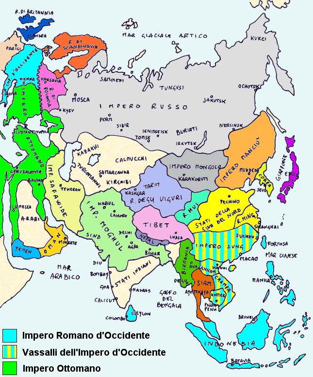 L'Asia nella seconda metà del XVII secolo