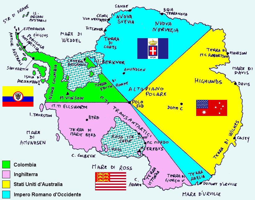 L'Antartide spartita tra le potenze coloniali