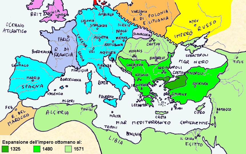 L'Europa alla morte di Carlo V d'Asburgo