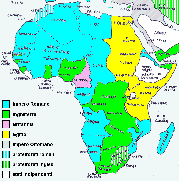 L'Africa spartita tra le potenze coloniali