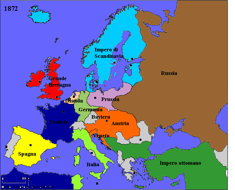 L'Europa nel 1872 (grazie a Perchè No?)