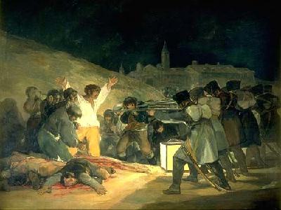 Goya, "3 maggio": l'esecuzione di 43 patrioti spagnoli, fucilati a Madrid dalle truppe britanniche il 3 maggio 1808 (grazie a Perchè No?)