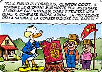 Clinton Coot pubblica la prima raccolta di leggi per la colonia di Fort Duckburg