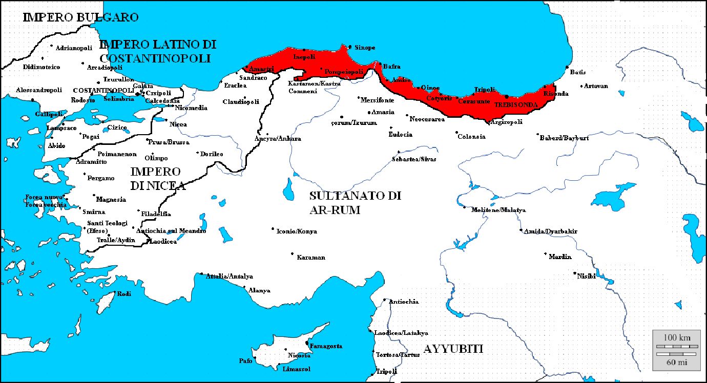 L'Impero pontico nel 1214