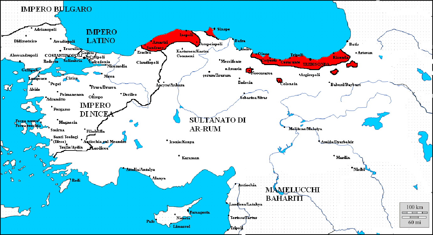 L'Impero pontico nel 1249